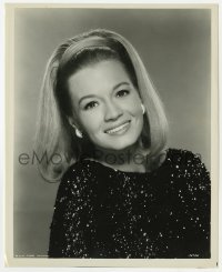 4x167 ANGIE DICKINSON 8.25x10.25 still 1960s head & shoulders smiling portrait w/hair pulled back!