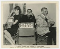 4x269 CHARADE candid 8.25x10 still 1963 Audrey Hepburn & Cary Grant with author Peter Stone!