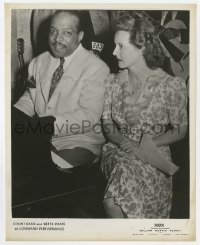 4x289 COUNT BASIE/BETTE DAVIS 8x10 publicity still 1950s performing on Command Performance on radio!