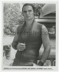 4x310 DELIVERANCE 8x10 still 1972 best c/u of Burt Reynolds smoking in wet suit vest by truck!