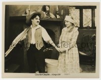 4x316 DOG'S LIFE 8x10.25 still R1920s Charlie Chaplin smiling at Edna Purviance holding his hand!