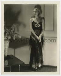 4x341 EDWINA BOOTH deluxe 8x10 still 1931 sexy in Judy Johnson black lace evening frock by Hurrell!