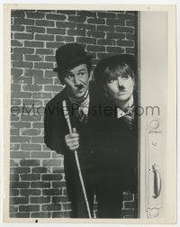 4x399 GET SMART TV 7.25x9 still 1968 Don Adams & Barbara Feldon both disguised as Charlie Chaplin!