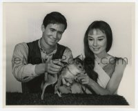4x429 GREEN MANSIONS deluxe 8x10 still 1959 Audrey Hepburn & Anthony Perkins with cute baby deer!