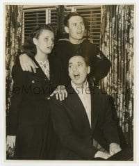 4x433 GROUCHO MARX 8x9.5 still 1940s playing piano & singing with son Arthur & daughter Miriam!