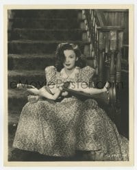 4x443 HARVEY GIRLS deluxe 8x10 still 1945 portrait of Judy Garland sitting on stairs with statue!