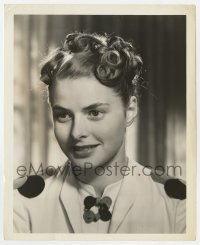 4x486 INGRID BERGMAN 8.25x10 still 1940s smiling head & shoulders portrait with her hair up!