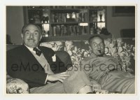 4x499 JACK WARNER/DARRYL F. ZANUCK deluxe 4.75x6.75 still 1950s relaxing on a couch together!