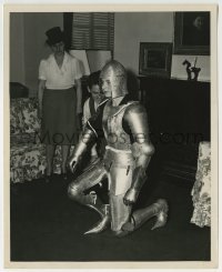 4x520 JOAN OF ARC 8.25x10 still 1948 Ingrid Bergman getting her armor adjusted off the set!