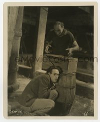 4x544 KID BROTHER 8x10 still 1927 crouching Harold Lloyd hides from Walter James by barrel!