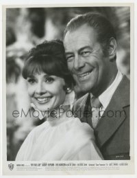 4x661 MY FAIR LADY 7.75x10.25 still 1964 best smiling portrait of Audrey Hepburn & Rex Harrison!