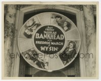 4x034 MY SIN 8x10 still 1931 circular lobby display with Tallulah Bankhead & Fredric March!