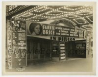 4x038 NIGHT OF JUNE 13 8x10 still 1932 theater front with homemade poster, Fannie Brice in person!