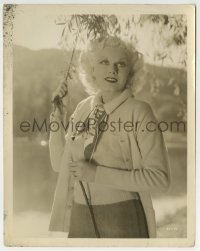 4x787 RECKLESS 8x10.25 still 1935 best close portrait of beautiful Jean Harlow under tree by lake!