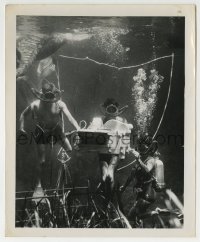 4x797 REVENGE OF THE CREATURE candid 8x10 still 1955 crew in scuba gear filming w/underwater camera!