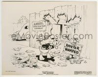 4x812 RIVETER 8x10.25 still 1940 Disney, Donald Duck by help wanted sign at construction site!