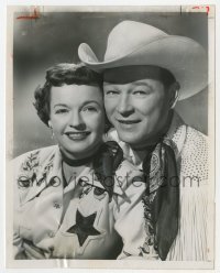 4x830 ROY ROGERS/DALE EVANS 7x9 radio publicity still 1950s for their NBC radio show!