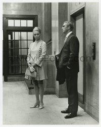 4x928 THOMAS CROWN AFFAIR 8x10 still 1968 Steve McQueen & Faye Dunaway standing by elevator!