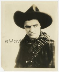 4x943 TOM MIX 8x10 still 1920s head & shoulders portrait wearing cowboy hat & bandolier!