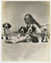4x958 TYPHOON 7.5x9.5 still 1940 Dorothy Lamour playing with puppes on the beach by Don English!