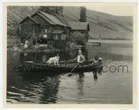 4x969 WALLACE BEERY 8x10 still 1930s in boat with his dogs at his mountain cabin by Otto Dyar!