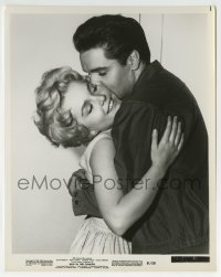 4x981 WILD IN THE COUNTRY 8x10.25 still 1961 c/u of Elvis Presley kissing Tuesday Weld's cheek!