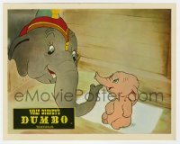 4x089 DUMBO color English FOH LC R1960s the baby elephant with his mother, Walt Disney classic!