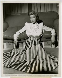 4x478 IDA LUPINO 8x10.25 still 1947 at home modeling a distinguished blouse with fan-shaped beads!