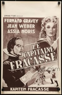 4y208 CAPTAIN FRACASSE Belgian R1960s Abel Gance directed, Fernand Gravey, Assia Noris!
