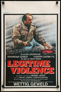 4y221 LEGITIME VIOLENCE Belgian 1982 cool Sevcik art of hooded figure with blacked out eyes!