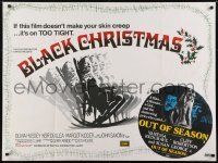 4y409 BLACK CHRISTMAS/OUT OF SEASON British quad 1975 Silent Night, Evil Night & romantic drama!