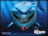 4y424 FINDING NEMO teaser DS British quad 2003 Disney & Pixar fish movie, huge image of Bruce!