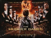 4y433 HUNGER GAMES advance DS British quad 2012 Jennifer Lawrence, the world will be watching!