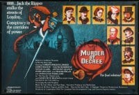 4y452 MURDER BY DECREE British quad 1980 Christopher Plummer as Sherlock Holmes, James Mason as Watson!