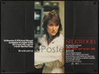 4y470 SILKWOOD British quad 1984 Meryl Streep, Cher, Kurt Russell, directed by Mike Nichols!
