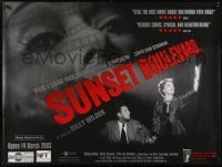 4y477 SUNSET BOULEVARD British quad R2003 Wilder classic, William Holden, Gloria Swanson!