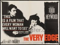 4y480 VERY EDGE British quad 1962 Richard Todd & Anne Heywood, don't see it without a man!