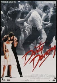 4y061 DIRTY DANCING Canadian 1sh 1987 great image of Patrick Swayze & Jennifer Grey dancing!