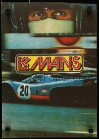 4y134 LE MANS Czech 11x16 1973 close up of race car driver Steve McQueen, car, Zdenek Ziegler!