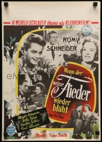 4y030 WHEN THE WHITE LILACS BLOOM AGAIN Dutch 1956 montage of pretty Romy Schneider & cast!
