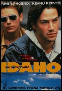 4y398 MY OWN PRIVATE IDAHO teaser English double crown 1992 River Phoenix with Keanu Reeves!