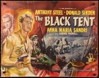 4y396 BLACK TENT English 1/2sh 1957 soldier Anthony Steele marries the Sheik's daughter, cool art!