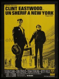 4y603 COOGAN'S BLUFF French 23x30 1969 Clint Eastwood, Don Siegel, different Ferracci design!