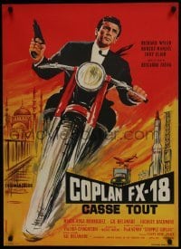4y608 EXTERMINATORS French 23x32 1965 Richard Wyler, Xarrie art of cool French cycle spy!