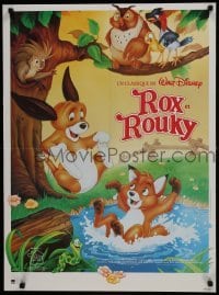4y612 FOX & THE HOUND French 23x31 R1988 two friends who didn't know they were supposed to be enemies!