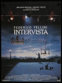 4y618 INTERVISTA French 23x31 1987 Federico Fellini directed, cool image of stage!