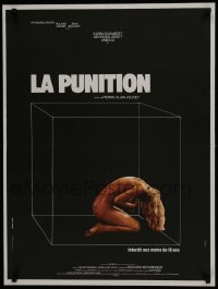 4y632 PUNISHMENT French 24x32 1973 naked bloody prostitute trapped in transparent cube by Ferracci!