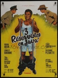 4y638 SUPPOSE THEY GAVE A WAR & NOBODY CAME French 23x31 1975 Brian Keith, Ernest Borgnine & Curtis!