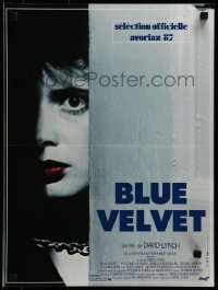 4y659 BLUE VELVET French 15x21 1987 directed by David Lynch, Isabella Rossellini, Kyle McLachlan!