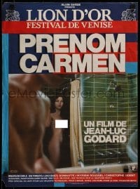 4y669 FIRST NAME: CARMEN French 16x21 1983 Jean-Luc Godard, sexy naked Maruschka Detmers in shower!